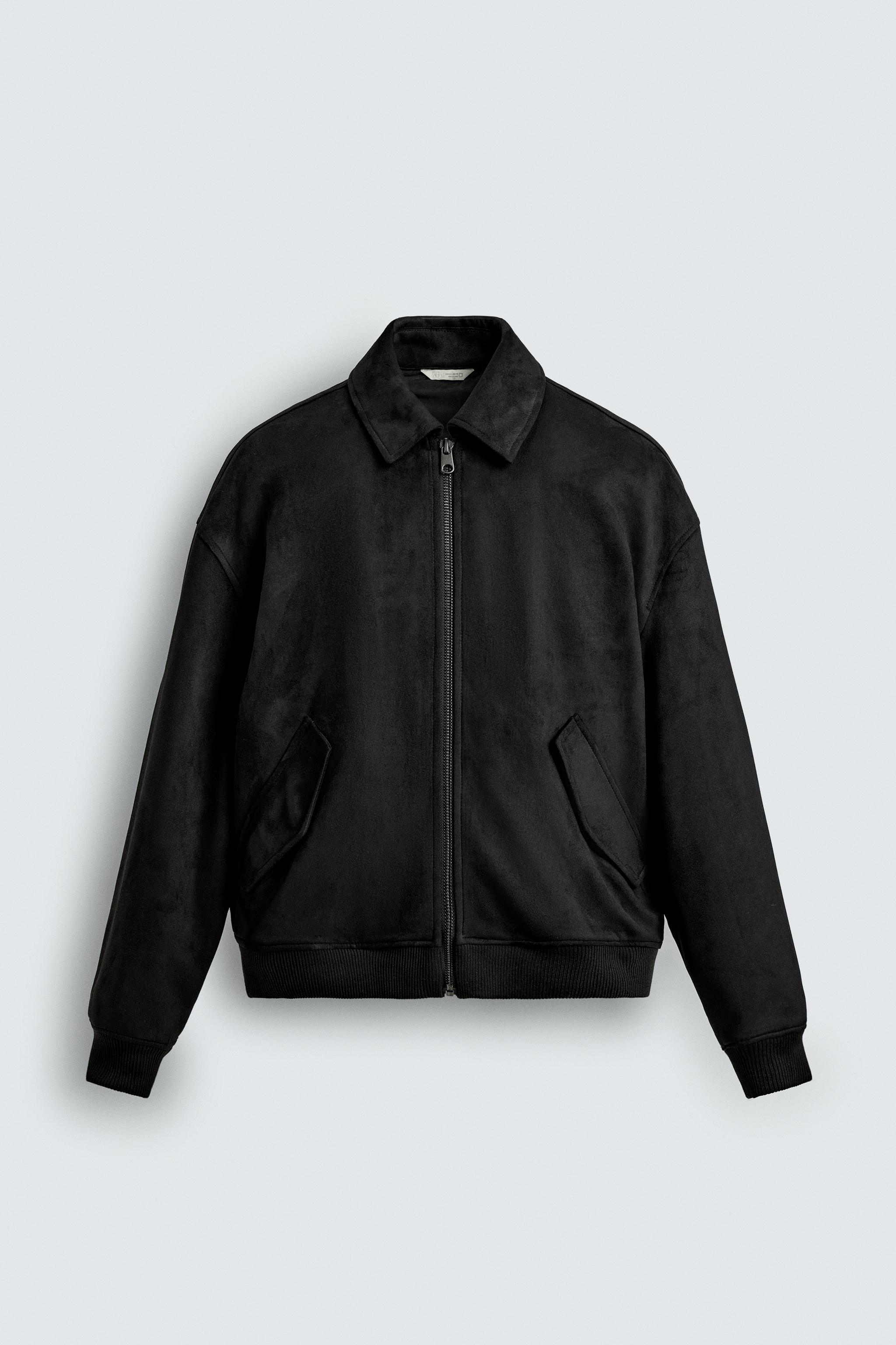 FAUX SUEDE QUILTED JACKET